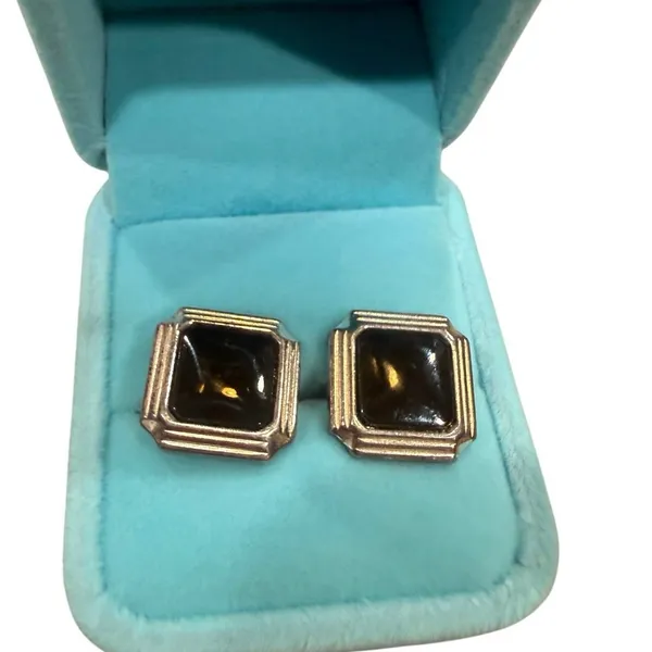 Vintage Christian Dior Black Cabochon Clip-On Earrings - Image 11