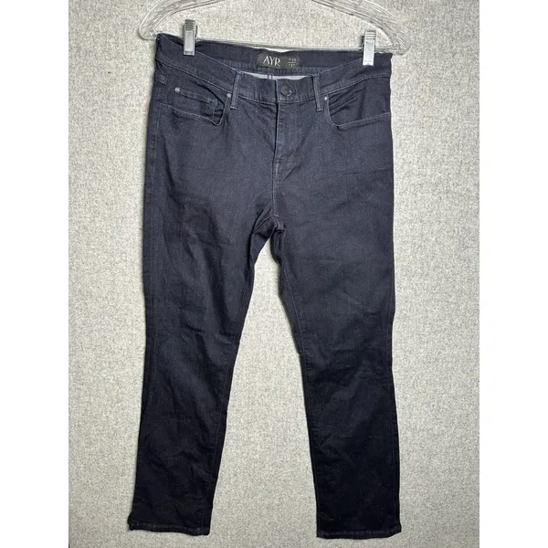 AYR Size 28 Womens Jeans Dark‎ Blue W114 B02 Stretch Zip Button - Image 2