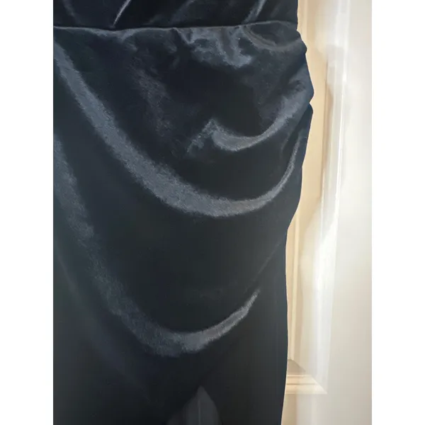 BHLDN Luella Black‎ Velvet Strapless Maxi Dress w/ Slit Size Medium - Image 8