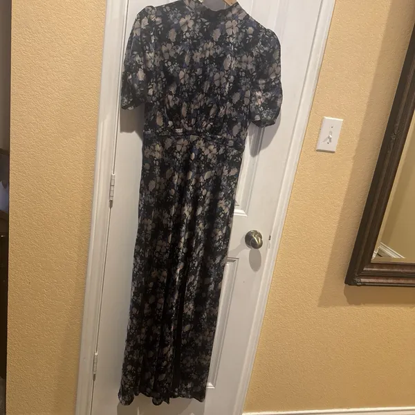 Astr The Label Floral Mock Neck Maxi Dress Sz L - Image 3