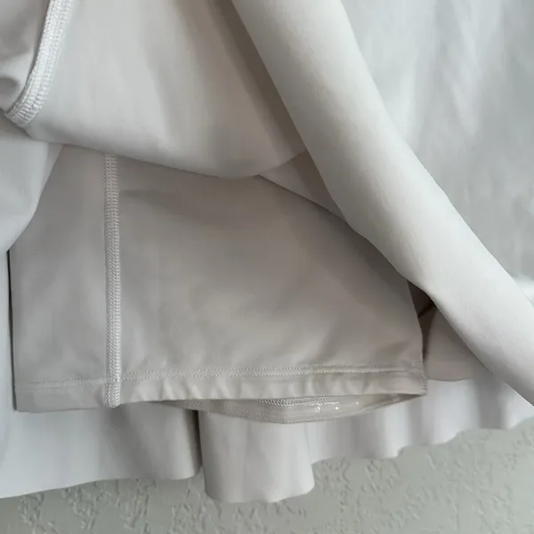 Athleta Match Point Skirt White Tennis Athletic Skort Summer Vacation Preppy - Image 6