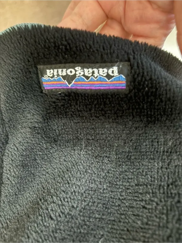 Patagonia Regulator R2 Fleece Full Zip Jacket Sz L Black/Gray Teal Trim Cozy - Image 8