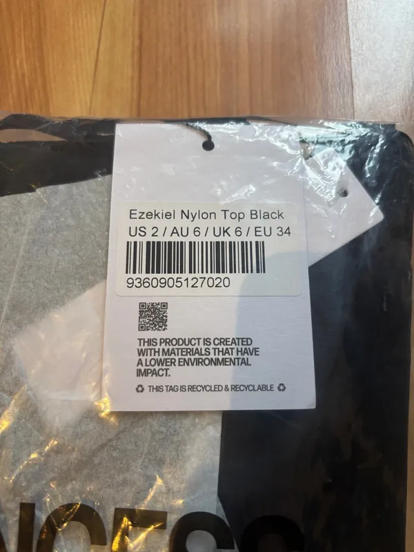 Princess Polly Ezekiel Nylon Top Black - Image 4