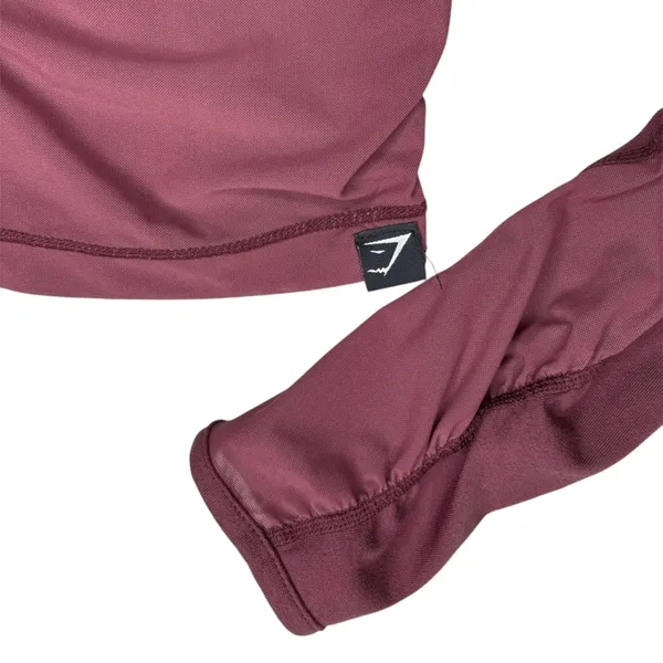 Gymshark Aura Ruched Mesh/Sheer Long Sleeve Crop Top - Image 5