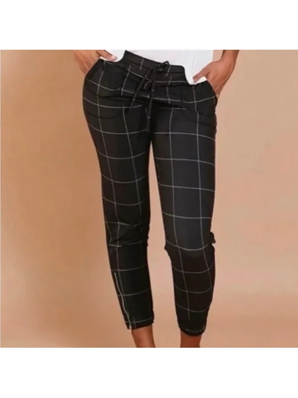 Albion Fit Black Windowpane Jetsetters Pants Size small - Image 3