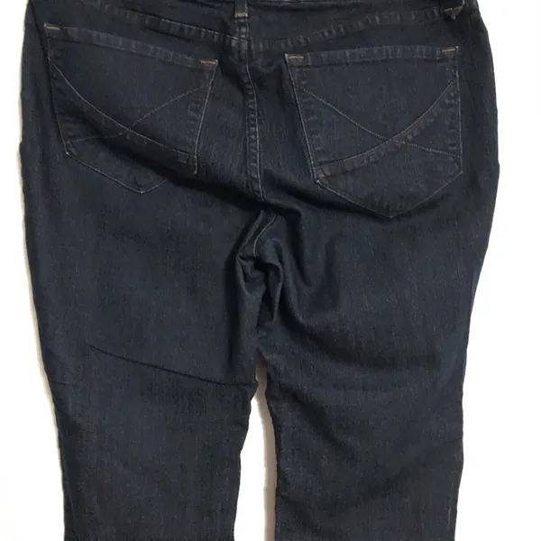 NYDJ bootcut dark wash jeans women’s‎ size 14WP. Dark wash double belt loops - Image 11