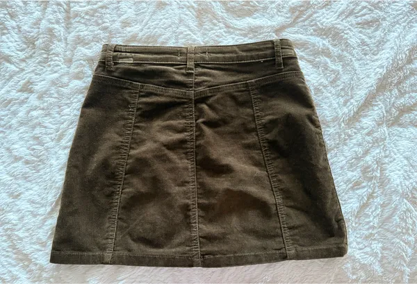 Forever 21 Corduroy Skirt Mini Green Dark - Image 3