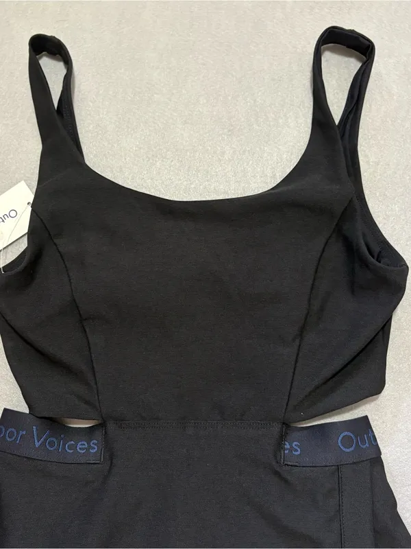 NWT Outdoor Voices Court Dress XS Black Cutout Tennis Skort Preppy Pickleball - Image 9