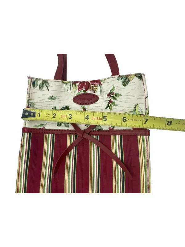 Longaberger #23540 Holiday Gift Bag Holiday Stripe Holiday Botanical Tote - Image 7