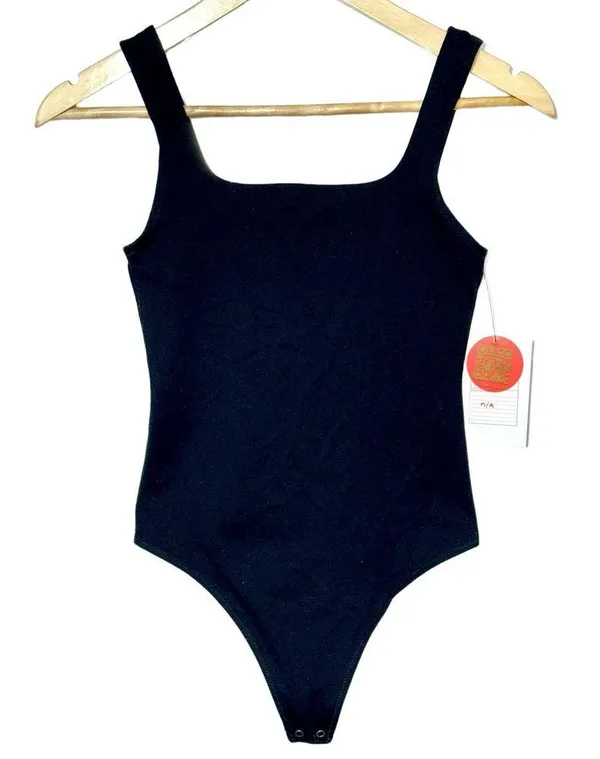 NEW Abercrombie & Fitch Soft A&F Collection Black Sleeveless Tank Bodysuit Sz XS - Image 2