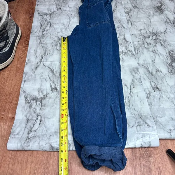 Rachel Comey x Target Indigo Denim Wash Jean Sleeveless Jumpsuit Size 2 belt Y2K - Image 5