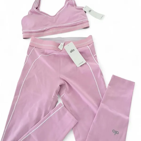 Alo Yoga Pink Matching Activewear‎ Set – Size XL (NWT) - Image 8