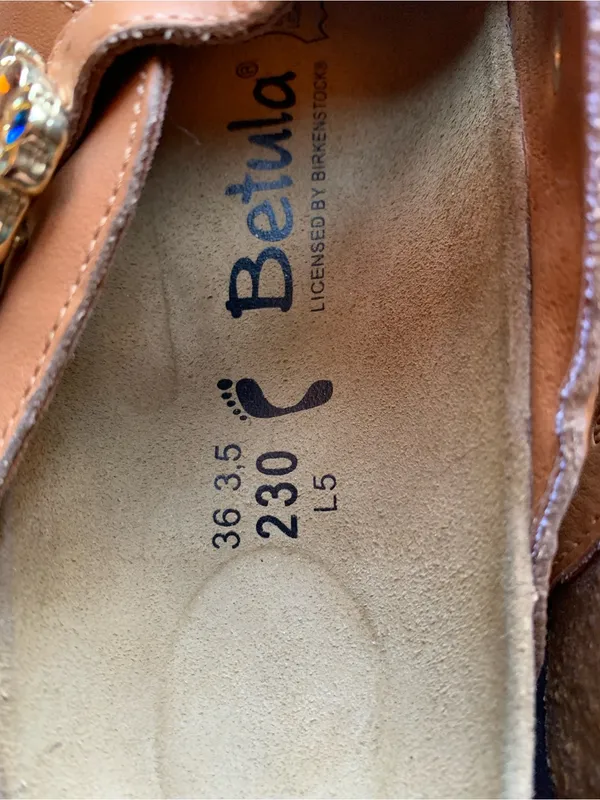 Birkenstock Betula Women Slip On Shoes Size 5 Brown Tan Fall Casual Clogs - Image 3