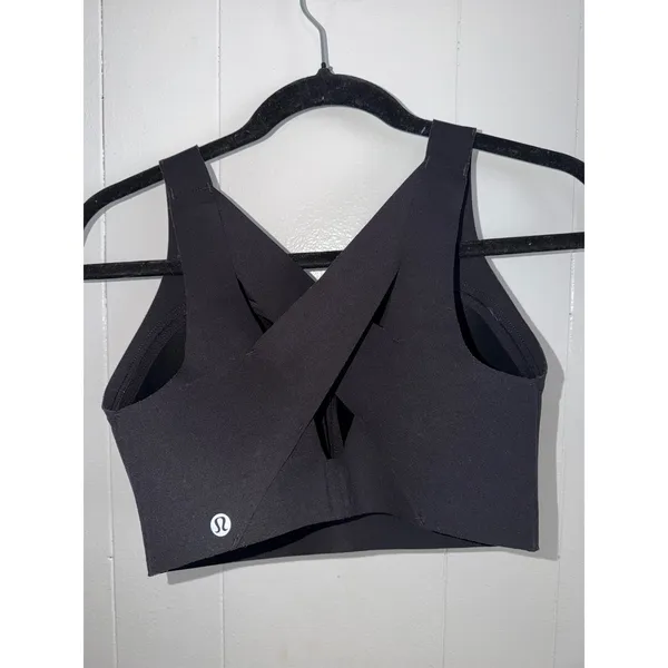 Lululemon In Alignment Cross Strap Bra Black 34E LW2CXRS - Image 3
