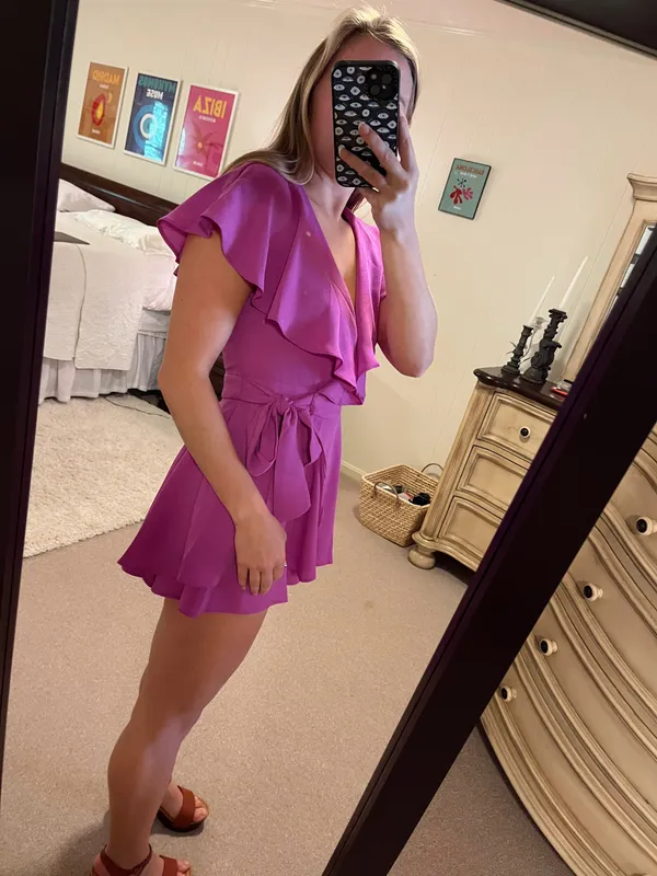 Pink Lily Romper - Image 2