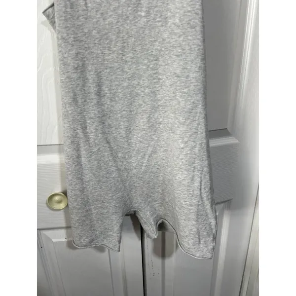 Skims Gray Sleeveless Womens Romper With Back Zipper Closure L 90% Cotton 10% - Image 2