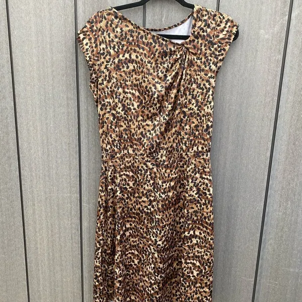 Avon Animal Print‎ Dress Brown Size M - Image 7