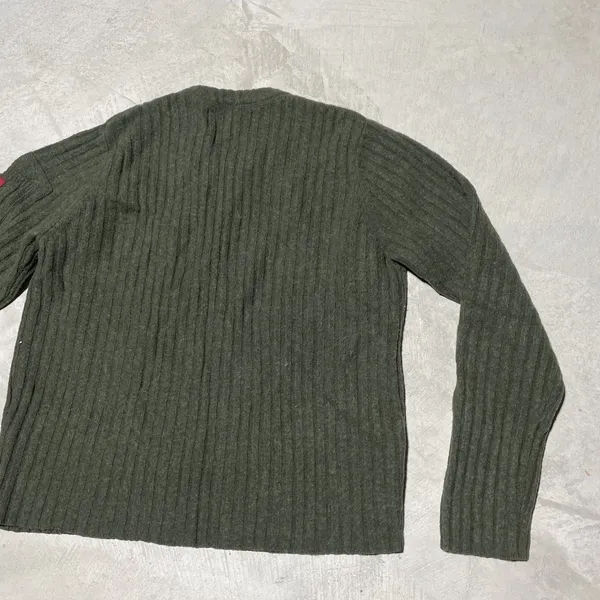 Abercrombie Fitch Women's SZ L VTG Wool Fair Isle Sweater Hong Kong Military AF - Image 9