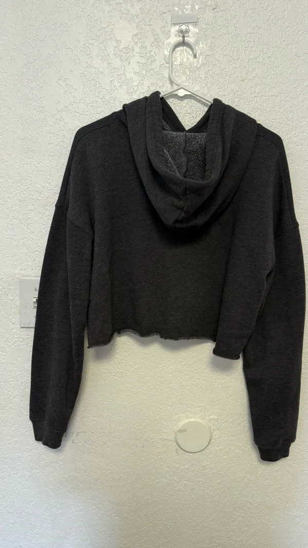 Barry's Bootcamp Tribeca Cropped Hoodie - Charcoal Grey - Medium - Image 4