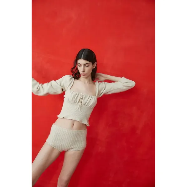 NWT Tach‎ Clothing Bella Wool Sweater Top in Cream Sz Small $198 - Image 4