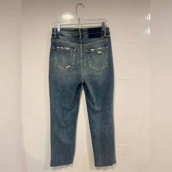 Flying Monkey‎ Distressed Blue Straight Leg Jeans - Image 4