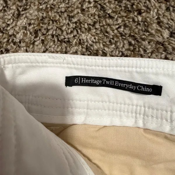 Talbots White Heritage Twill Everyday Chino Pants Womens Size 6 Straight Leg - Image 3