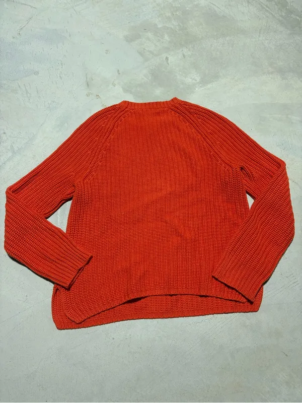 Lauren ralph lauren orange Crewneck Sweater cotton medium - Image 7