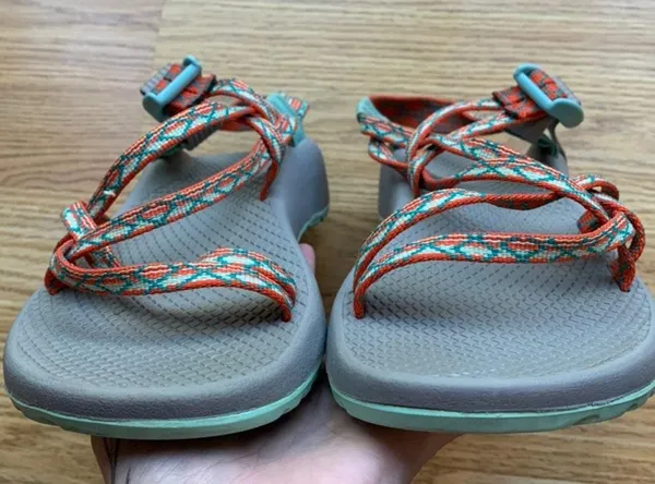 Chacos Double Strap Sandals Gray Blue Orange - Image 7