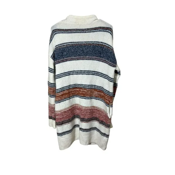 Loft Womens Open Front Long Cardigan Multicolor Stripe Pockets Size‎ S Soft Cozy - Image 11