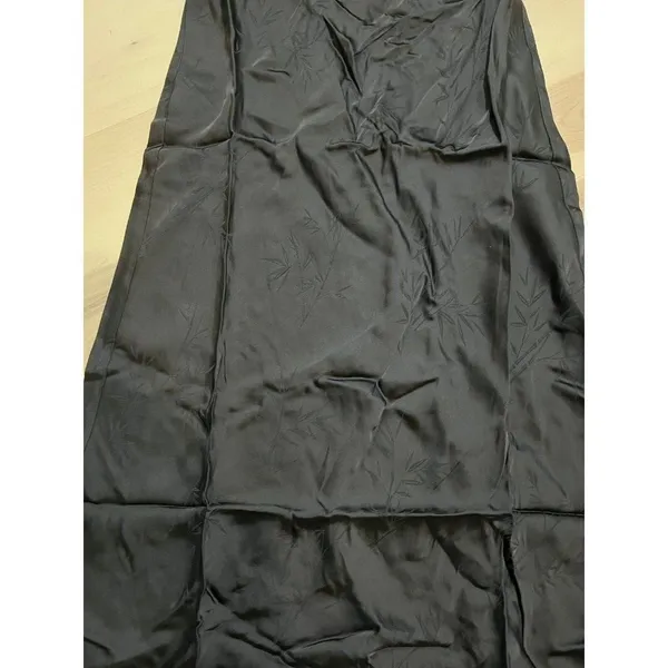 Anthropologie Rumored NWT Women Medium Negroni Black Satin Midi Dress Elegant - Image 11