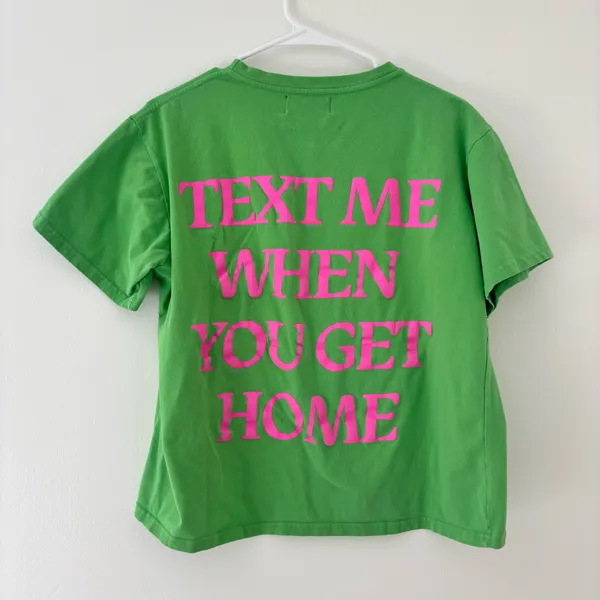 Lonely Ghost Green Text Me Tee  - Image 4
