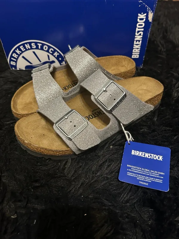 Birkenstock Arizona glittered sandals slippers shoes women’s eur 39 new - Image 2