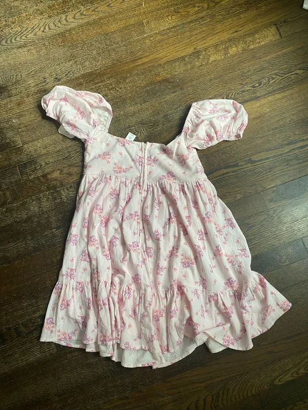 Altar’d State Mini Pink Floral Dress Small - Image 3