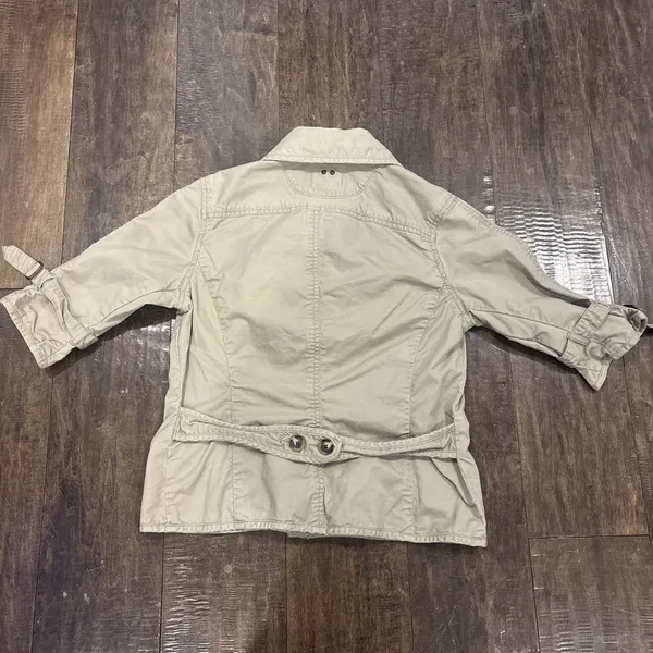 Converse‎ One Star Junior Large 100% Cotton Cute Khaki Jacket~Button Up~Pockets - Image 8