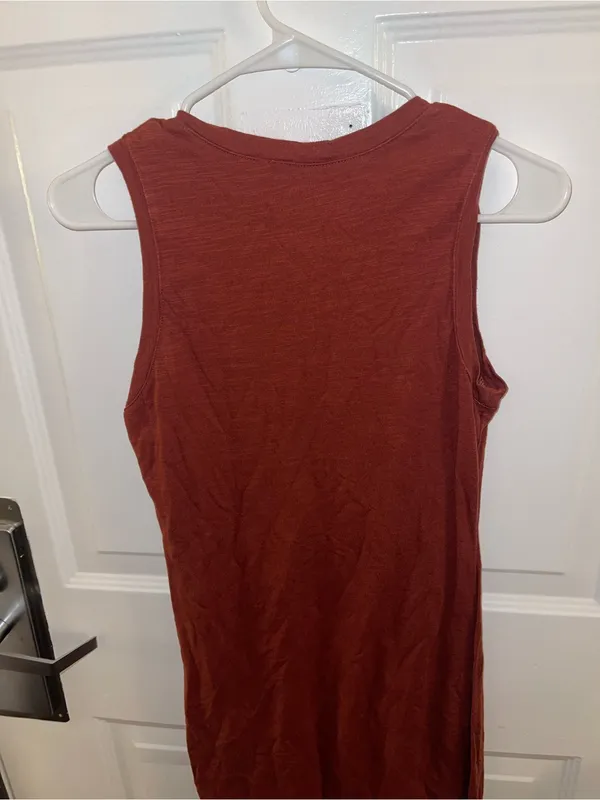 Nine West Women's Rust Color Sleeveless Midi Tank Dress - Size Large - Image 5