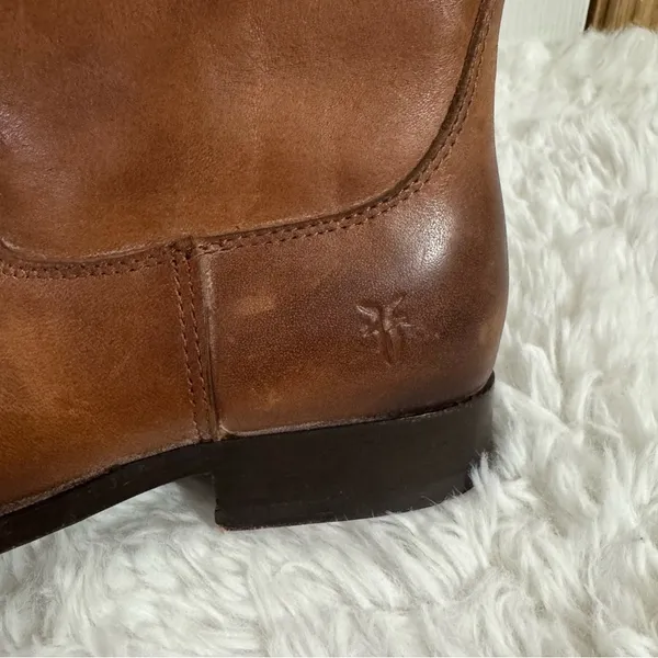 Frye Brown Leather Knee High Cowgirl Boots Size 6.5 - Image 11