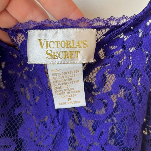 Vintage Victoria's Secret Purple Satin Slip - Image 5