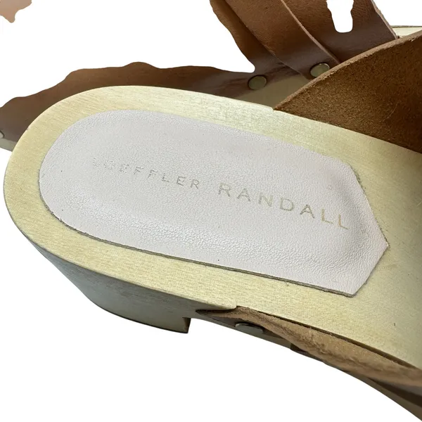 Loeffler Randall‎ Roberta Low-Heel Clogs Cognac Leather Brown Tan Size 5.5 - Image 16