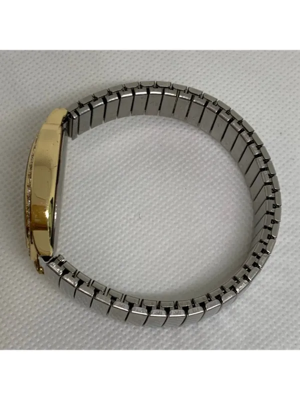 Peck & peck women’s gold tone watch 24mm rhinestones quartz watch running - Image 9