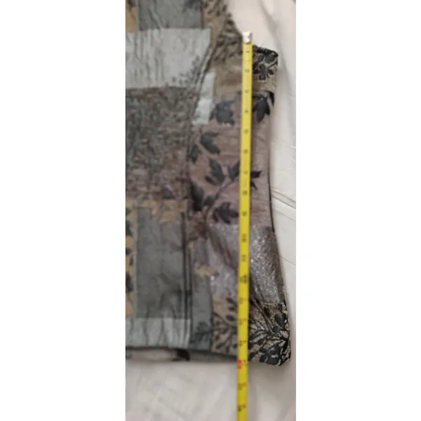 Coldwater Creek Brown Patchwork Tapestry Vest Fur Collar Size Med READ - Image 5