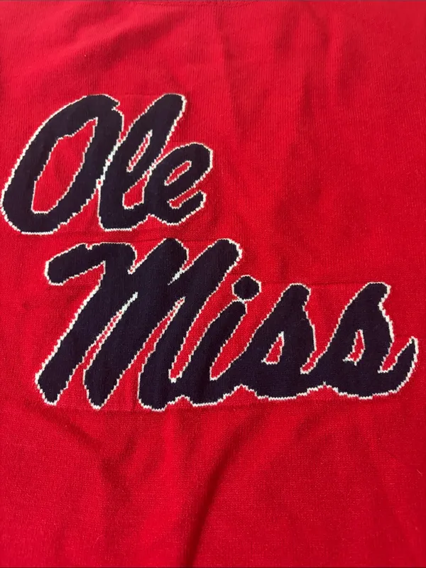 Ole Miss Red Crewneck Knit Sweater - Image 3