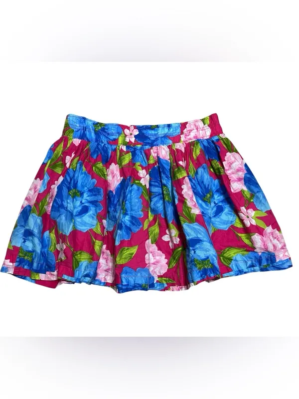 Y2K Hollister Mini Skirt size Large Floral blue pink - Image 3