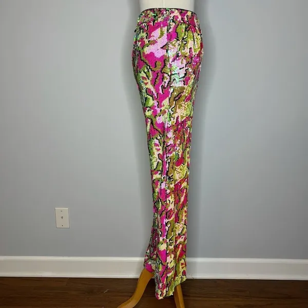 Nasty Gal- Premium Multi Sequin Wide Leg Trouser - Image 4