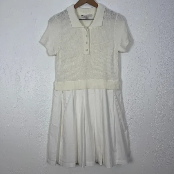Flat White Anthropologie Twofer Tennis Dress Preppy Country Club Size XS - Image 2