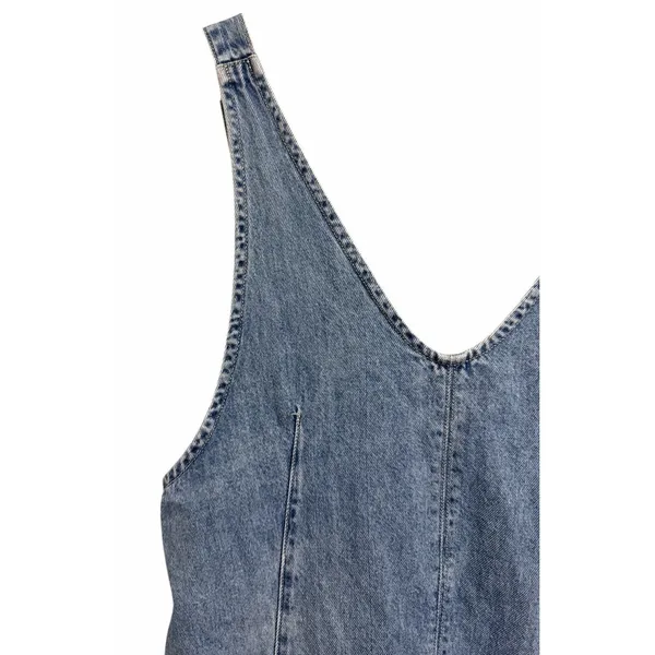 Free People "We The‎ Free" High Roller Denim Jumpsuit Light Wash Women's Size XS - Image 11