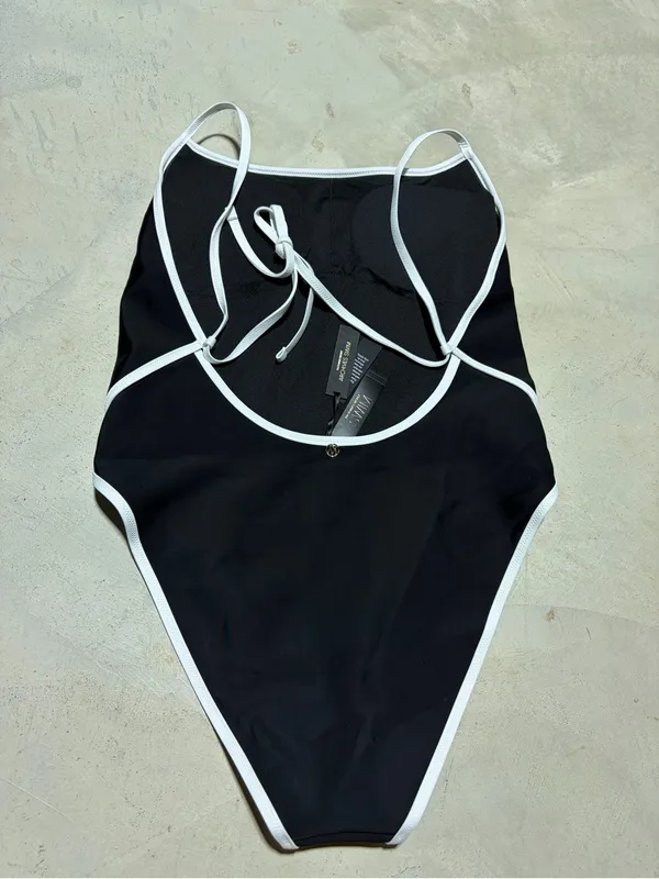 Victoria’s secret NWT archives Black One-Piece Swim Suit cheeky large MSRP$80 - Image 3