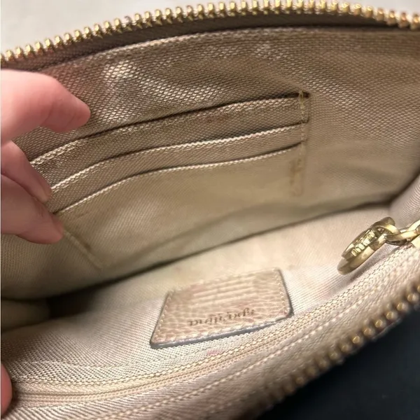 Siren Sophie Wristlet Taupe by Spartina 449 Leather Zip - Image 8