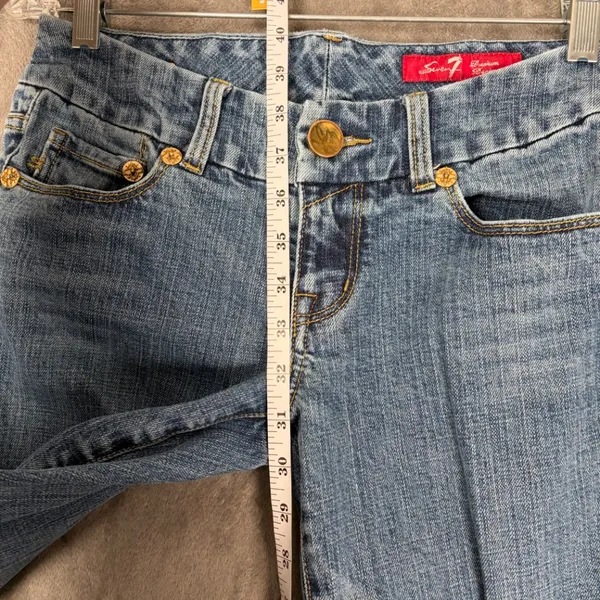 Seven7 Premium Denim Bootcut Jeans Women’s 27 Light Wash Y2K Slim Fit Denim - Image 5