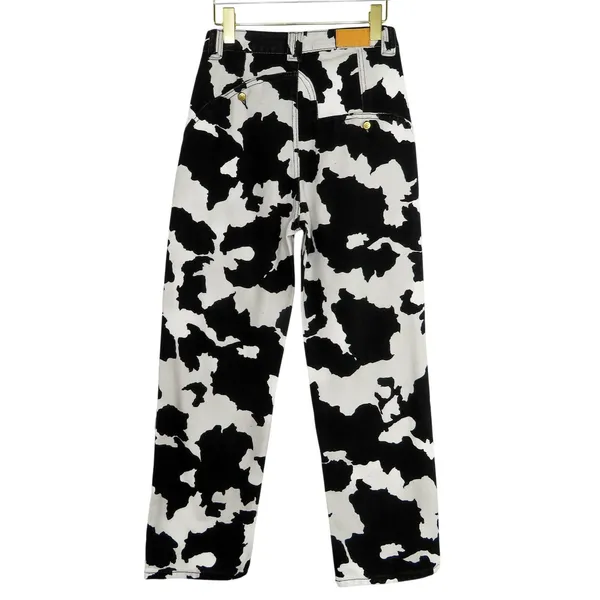 Cider Cow Print Straight Leg Jeans High Rise 90's Fit Mom Jeans Small 26" - Image 3