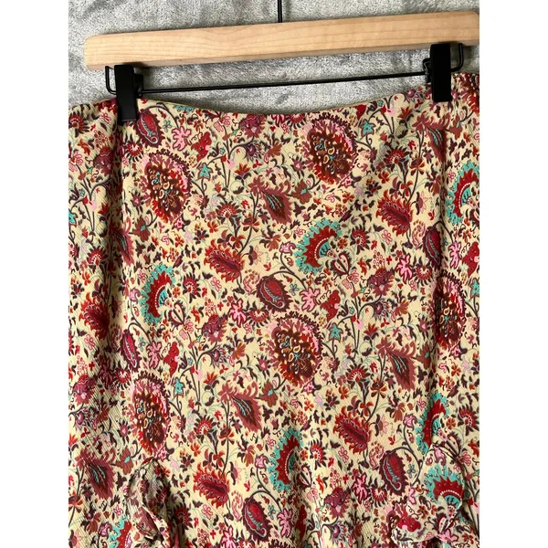 Vintage Cottagecore Prairie Floral Ruffle Midi Skirt‎ Boho Romantic Women Medium - Image 4